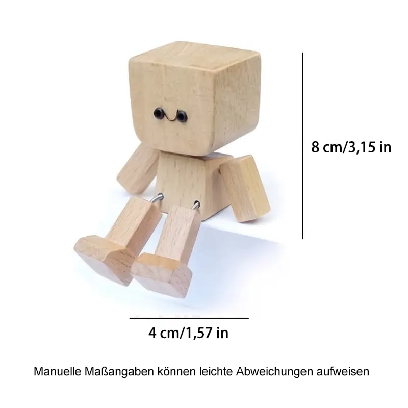 Bájos kis fa figura, amely 12 mágneses arckifejezéssel változik