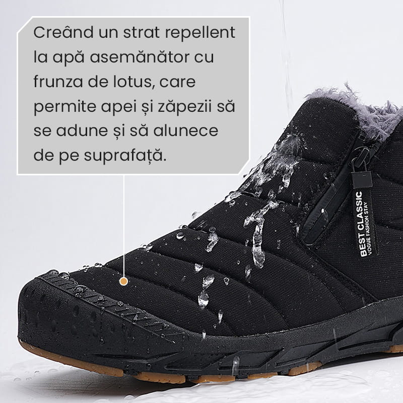 Botine de Iarnă Impermeabile din Blană Artificială, Călduroase Pentru Exterior