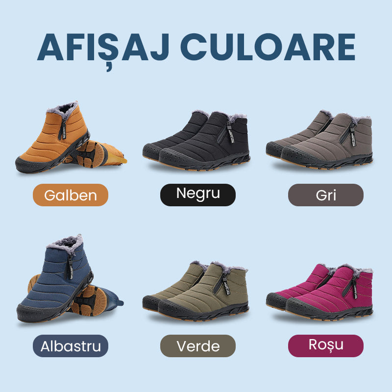 Botine de Iarnă Impermeabile din Blană Artificială, Călduroase Pentru Exterior