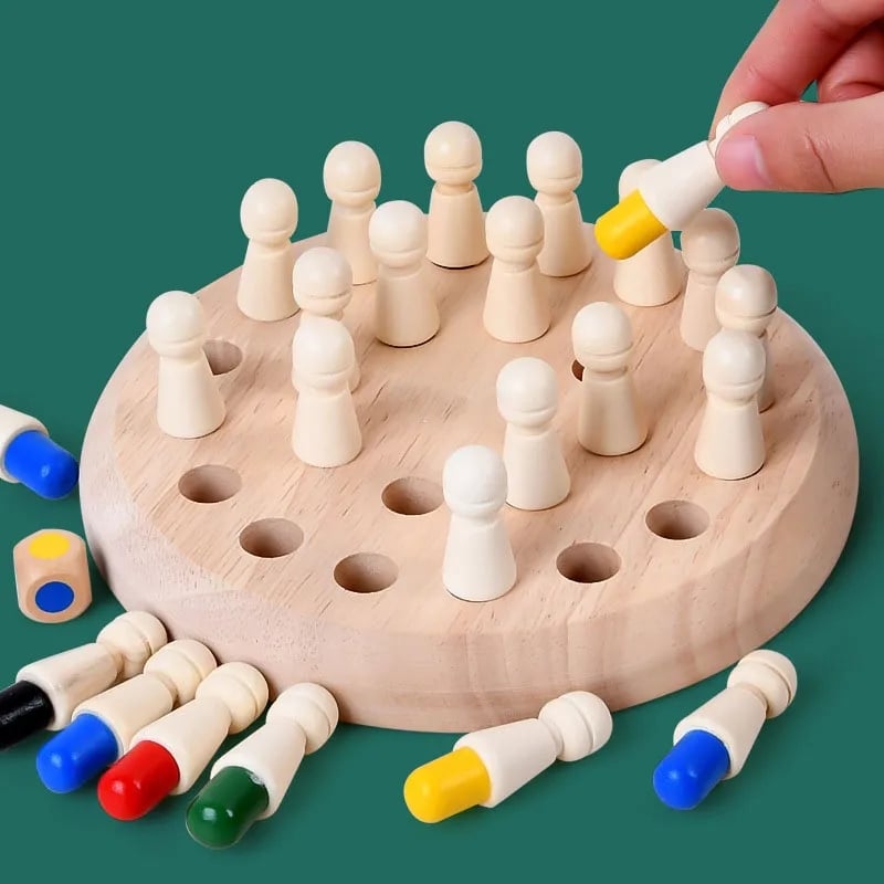 🔥Fából készült Memory Match Stick sakkjáték