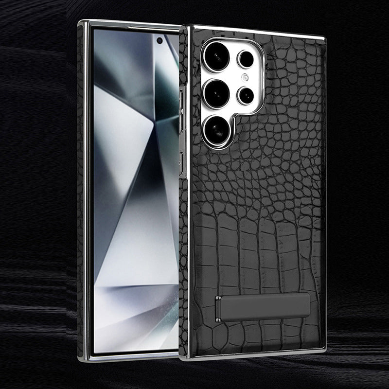 Carcasă pentru telefon cu imprimare crocodil cu suport pentru toate modelele Samsung S25-S23