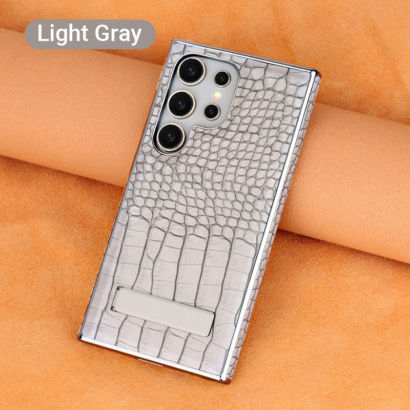 Carcasă pentru telefon cu imprimare crocodil cu suport pentru toate modelele Samsung S25-S23