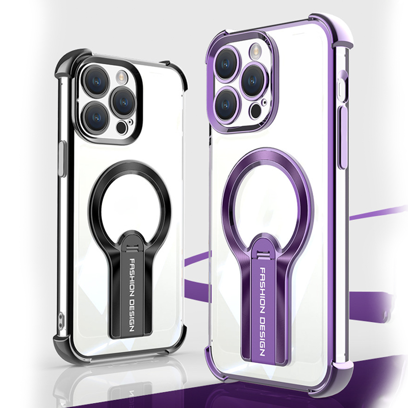 Carcasă magnetică cu suport pentru telefon cu finisaj lucios