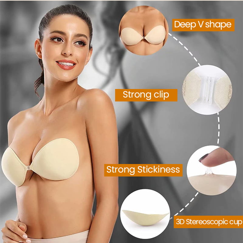 Autocollant de poitrine invisible sans trace de bouton avant