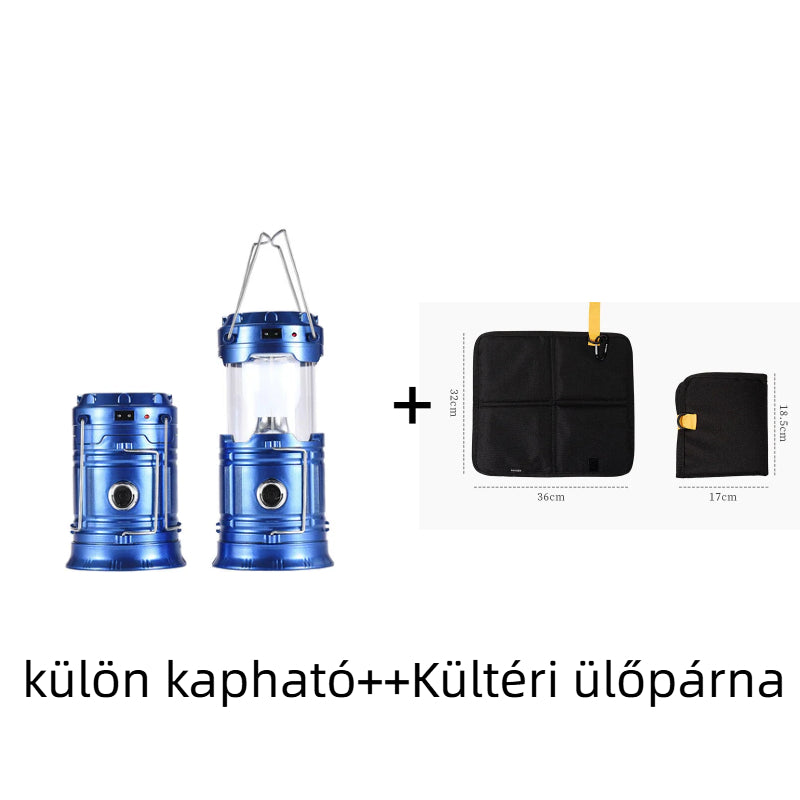 ⛺️Napenergiával működő, behúzható kempinglámpa