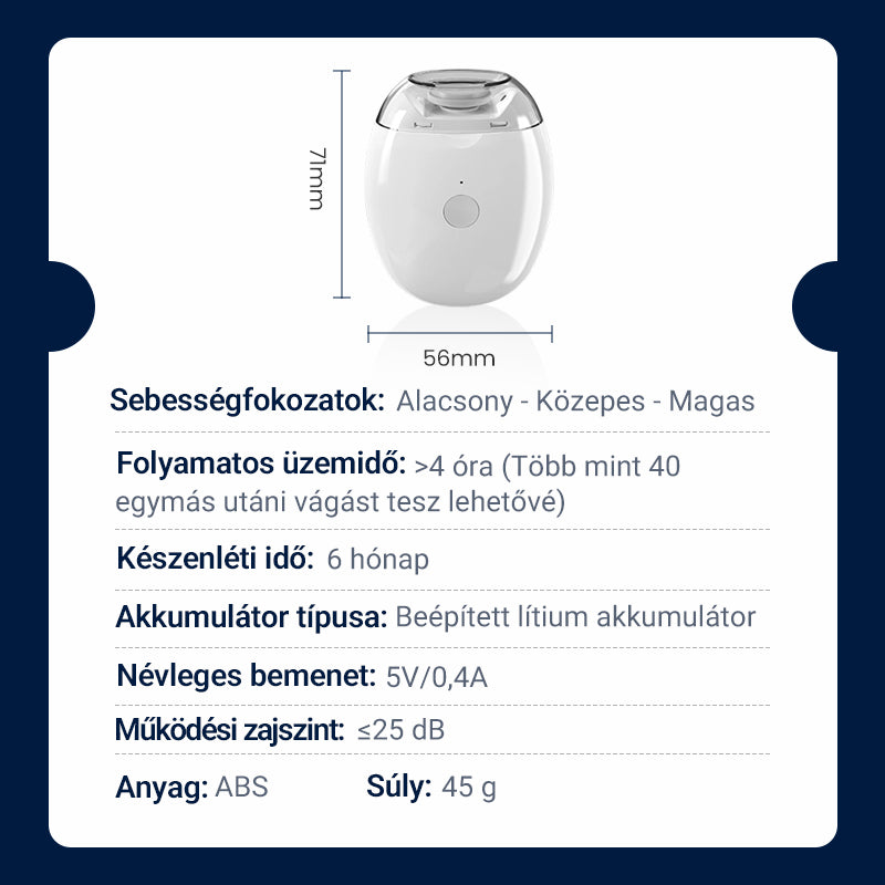 🔥【1+1 ingyenes】💅 Automatikus körömreszelő – gyors, kíméletes, profi eredmény otthon is
