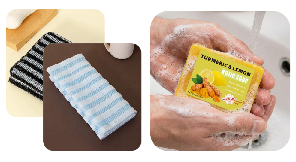 🧼💦 1+1 INGYEN! Antibakteriális hámlasztó fürdőlepedő – Puha, tiszta, egészséges bőr. Ne hagyd ki! 🚿