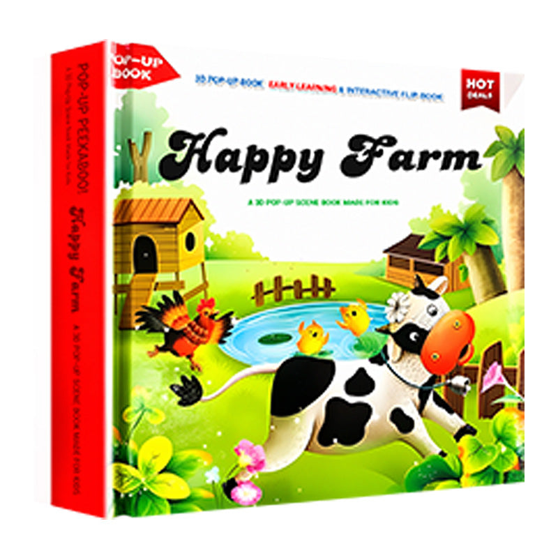 ✨【Kids' 3D Pop-Up Animal Book - Interaktív korai tanulás nélkülözhetetlen】✨