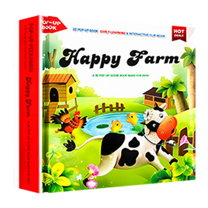 ✨【Kids' 3D Pop-Up Animal Book - Interaktív korai tanulás nélkülözhetetlen】✨