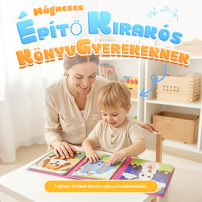 🎅 Korlátozott ideig 45% kedvezménnyel 🎁 Mágneses építőkönyv gyerekeknek 🧩👶💕