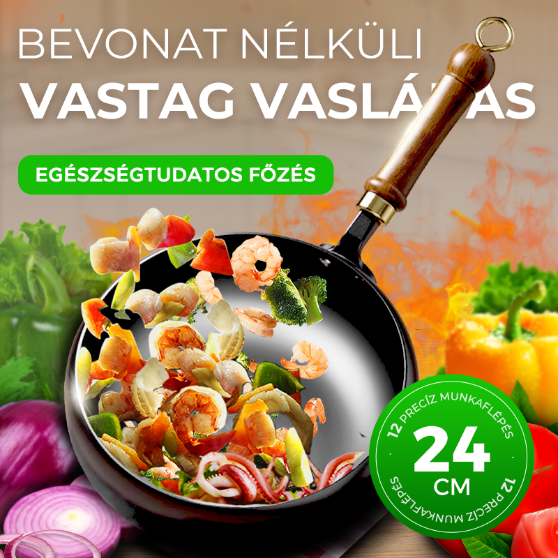 🔥Bevonat nélküli vastag vasedény