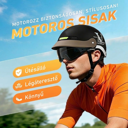 ⛑️🛵 Légáteresztő, könnyű, ütésálló motoros sisak – viseld, és a biztonságérzet is könnyed lesz! 💕