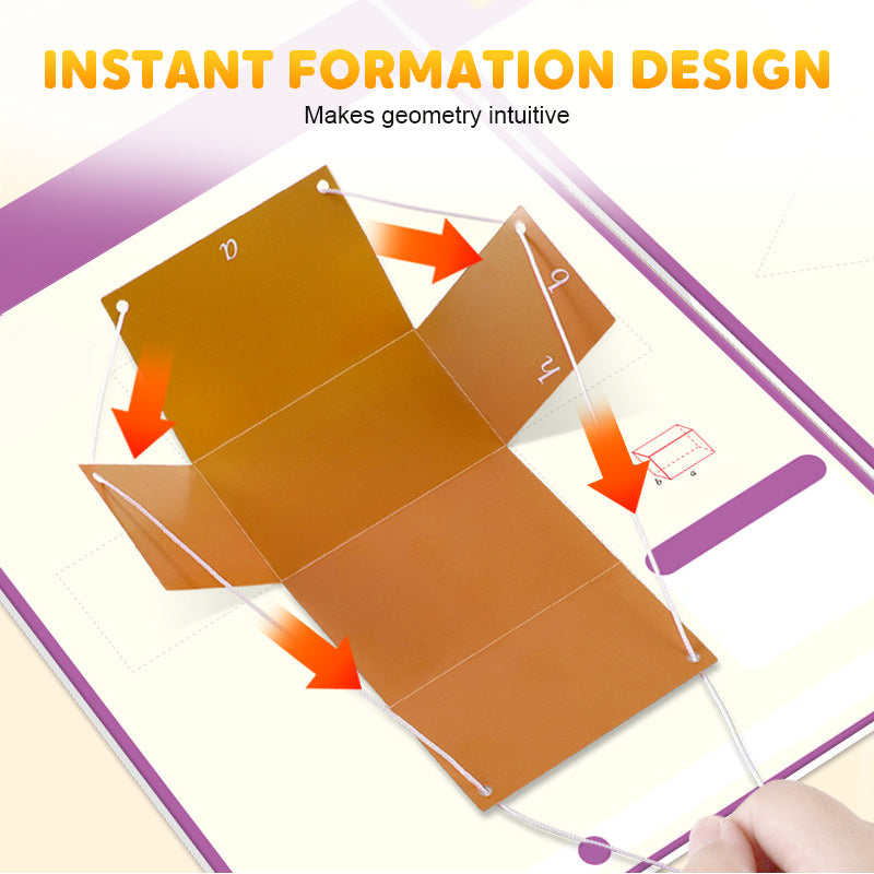 👶✨Húzószálas 3D geometriai tanulási könyv