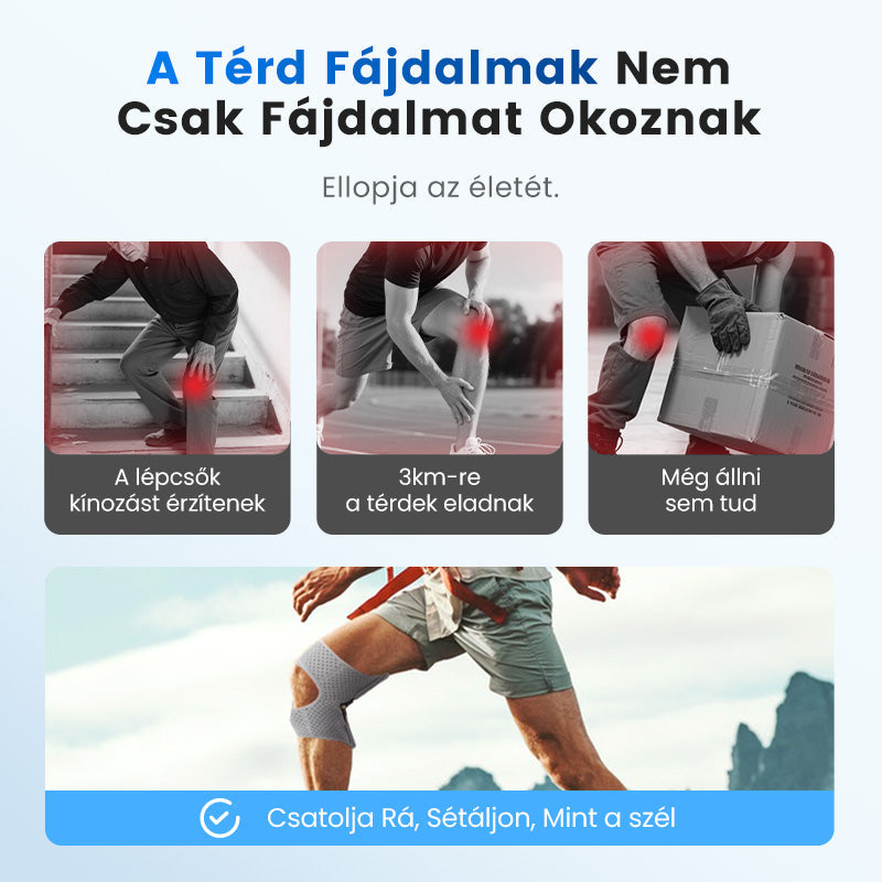 🔥[ M-XL]🏃‍♂️Állítható térdvédő erősítő sporthoz