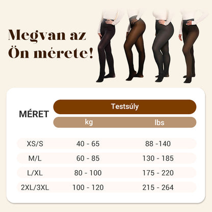 Női termikus leggings, amely kompressziós derékpánttal formálja az alakot