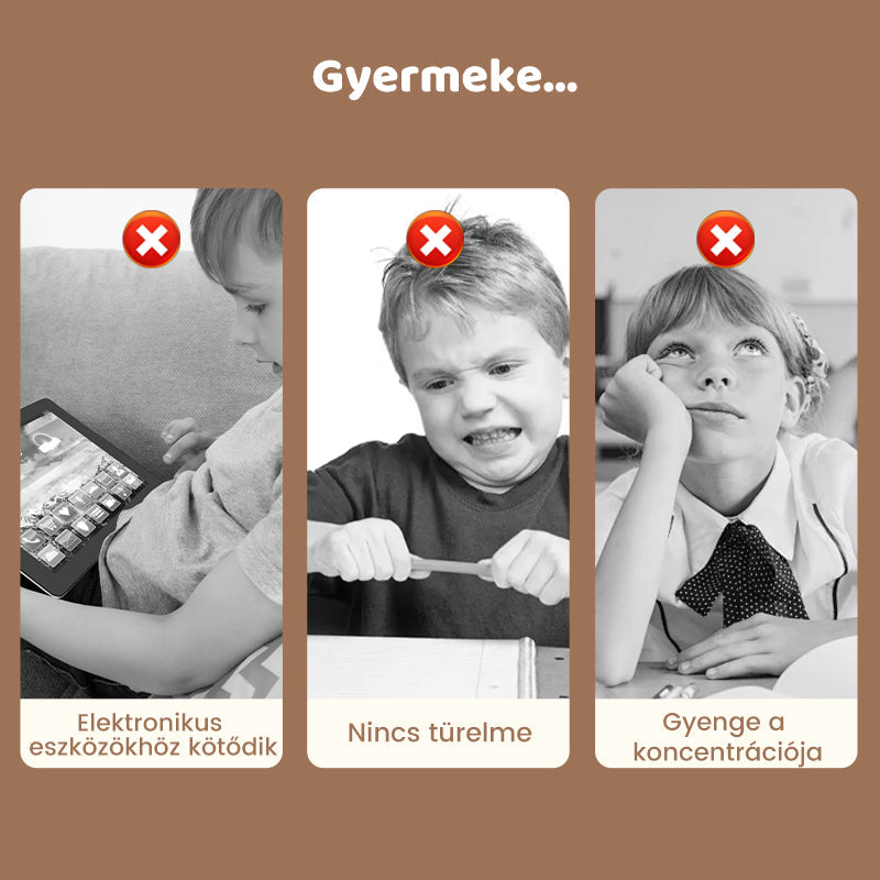 🧠Oktatási fém játékok-Kilenc egymásba kapcsolódó gyűrű👧👦