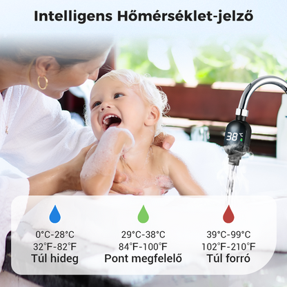 🌡️ Valós idejű hőmérséklet-kijelzés, személyre szabott, spa-szintű fürdőszobai élményt teremtve🚿