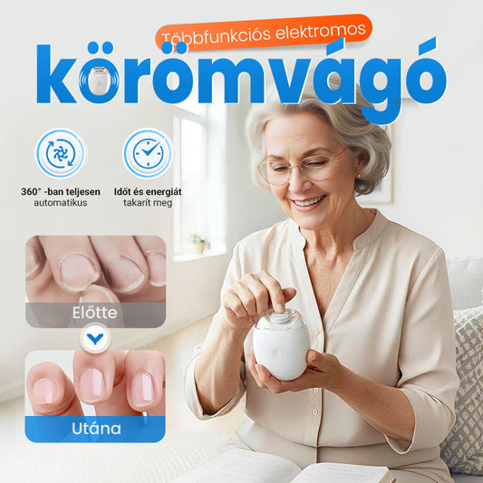 🔥【1+1 ingyenes】💅 Automatikus körömreszelő – gyors, kíméletes, profi eredmény otthon is
