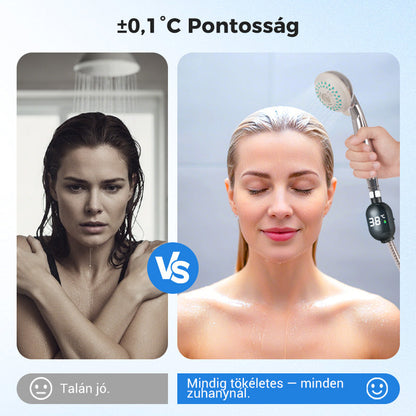 🌡️ Valós idejű hőmérséklet-kijelzés, személyre szabott, spa-szintű fürdőszobai élményt teremtve🚿