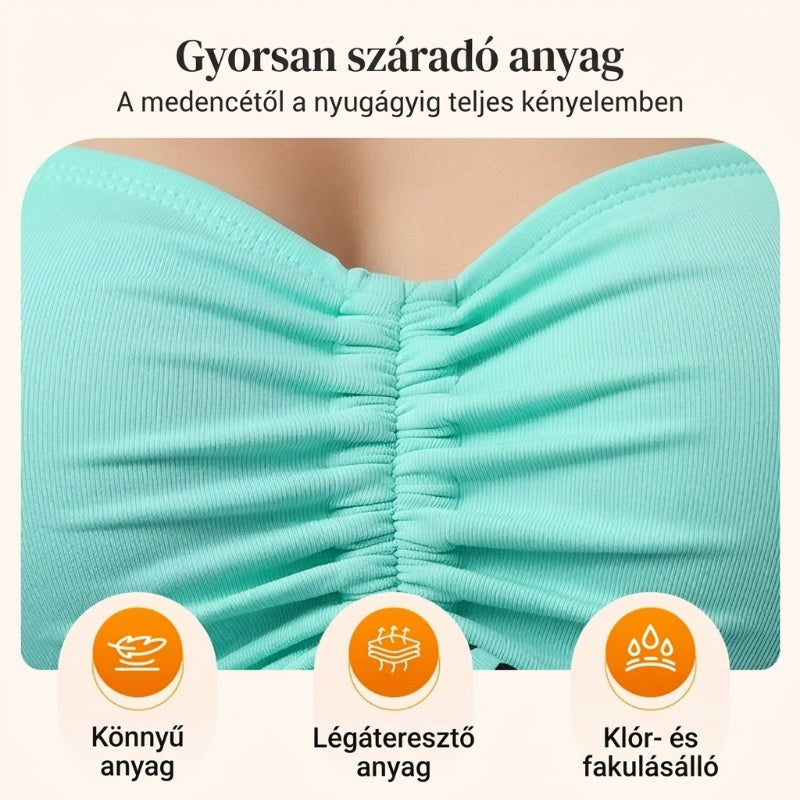 💃✨ Pántos felső + testhezálló alsó | Kétrészes fürdőruha, szabadon kombinálható, könnyed fotózás! 👙🌊