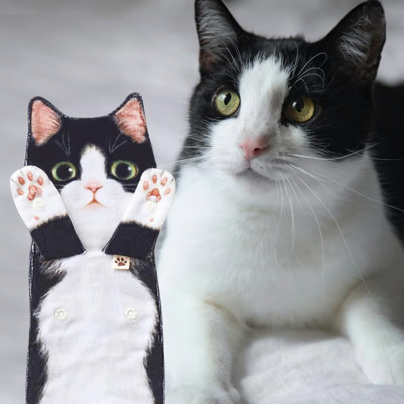 🎁Karácsonyi ajándék 🎄🎅✨😺Cuki macska kéztörlő🐾