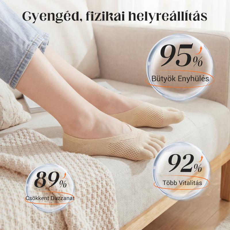 🔥 Forró akció! Uniszex láthatatlan korrekciós ötujjú zokni – Egészséges lábfej, kényelmes lépések! 🧦✨
