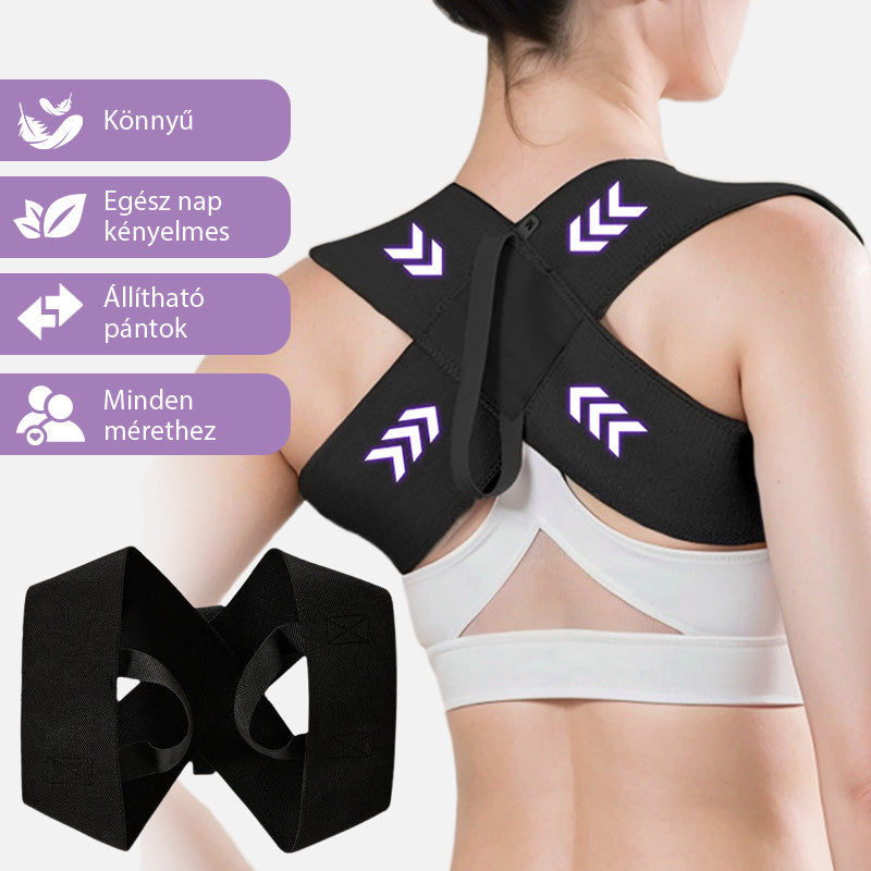 🚨 Időkorlátozott „egy plusz egy ingyen” akció! 🔥 Unisex háttartás-korrekciós öv [XS-2XL] 💆‍♀️——Viseld minden nap, és a természetes, egyenes testtartás magától jön!