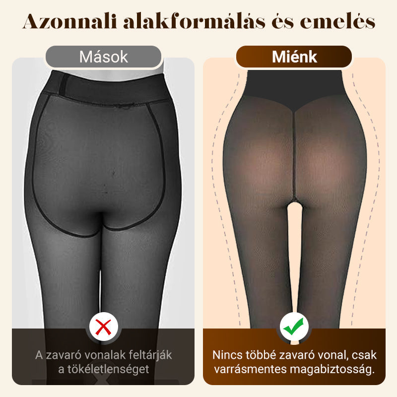 Női termikus leggings, amely kompressziós derékpánttal formálja az alakot