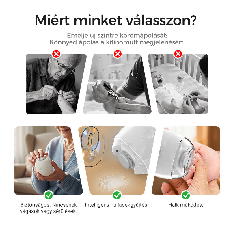 🎁1+1 ingyenes💅Univerzális automata körömreszelő felnőtteknek és gyerekeknek