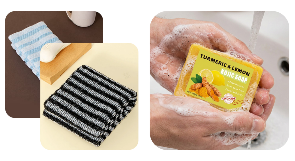 🧼💦 1+1 INGYEN! Antibakteriális hámlasztó fürdőlepedő – Puha, tiszta, egészséges bőr. Ne hagyd ki! 🚿