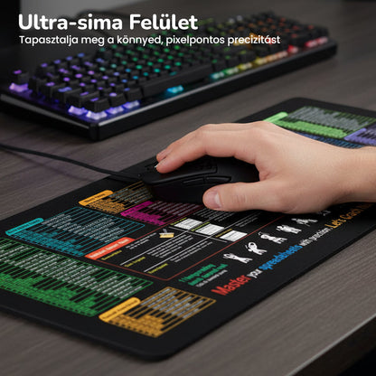 🔥 Csúszásgátló gyorsbillentyűs egérpad 🧠💻——A gyakran használt parancsok kéznél vannak, így kétszer olyan hatékony leszel!