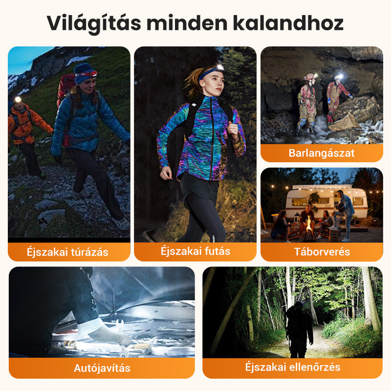 🔥 Erőteljes, rendkívül hosszú élettartamú fejlámpa