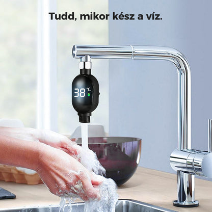 🌡️ Valós idejű hőmérséklet-kijelzés, személyre szabott, spa-szintű fürdőszobai élményt teremtve🚿