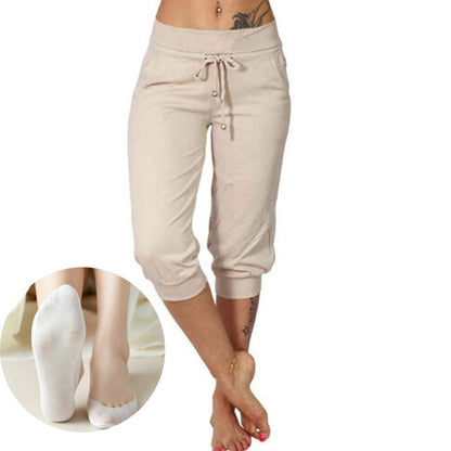 👖 Feszítőzsinóros derékrészű, rövidített melegítőnadrág – tökéletes otthoni kényelemhez