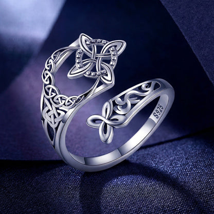 Kelta boszorkánycsomó állítható gyűrű – Végtelenség, erő és stílus az ujjadon ✨💍