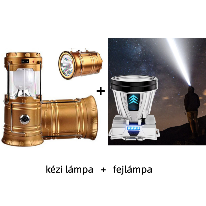 ⛺️Napenergiával működő, behúzható kempinglámpa