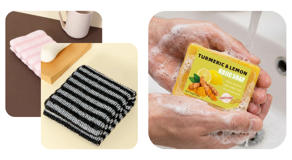🧼💦 1+1 INGYEN! Antibakteriális hámlasztó fürdőlepedő – Puha, tiszta, egészséges bőr. Ne hagyd ki! 🚿