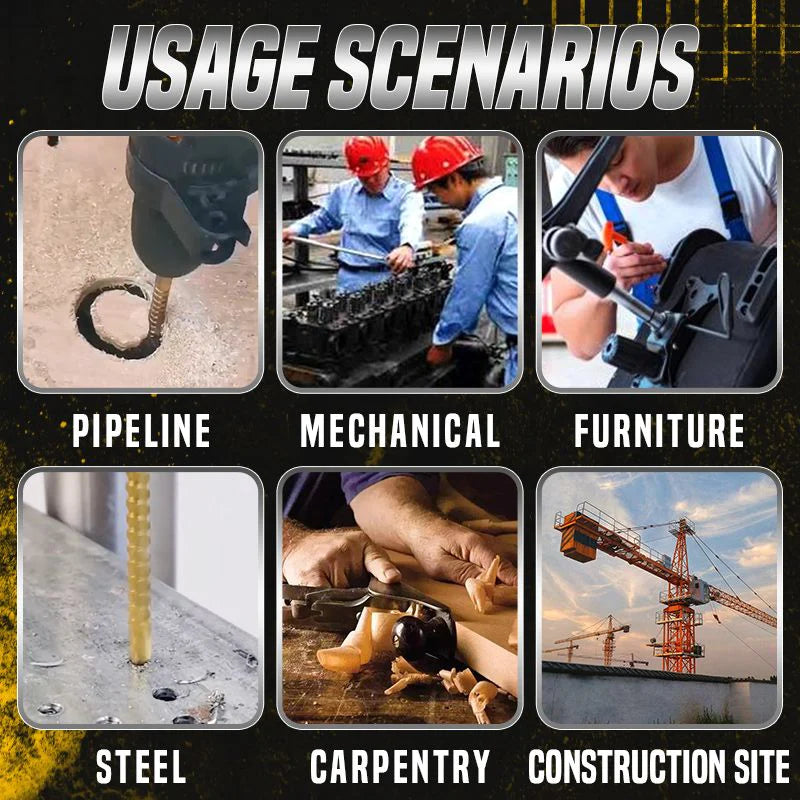 🔥 Titán bevonatú, nagysebességű acélból készült fogazott bitek (6 darabos csomag) 👨‍🔧💕