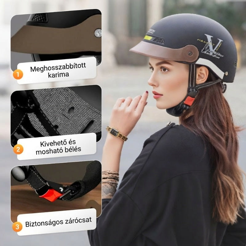 ⛑️🛵 Légáteresztő, könnyű, ütésálló motoros sisak – viseld, és a biztonságérzet is könnyed lesz! 💕
