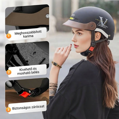 ⛑️🛵 Légáteresztő, könnyű, ütésálló motoros sisak – viseld, és a biztonságérzet is könnyed lesz! 💕