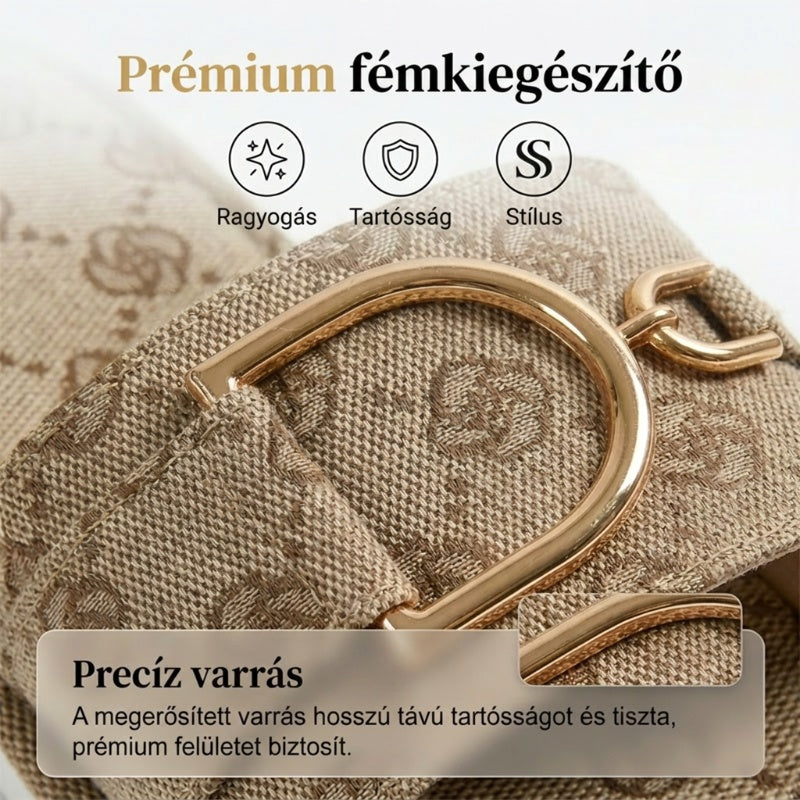 👡 Stílusos geometrikus slip-on szandál – szőtt textúra, arany díszítés, utánvéttel
