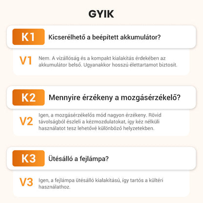 🔥 Erőteljes, rendkívül hosszú élettartamú fejlámpa