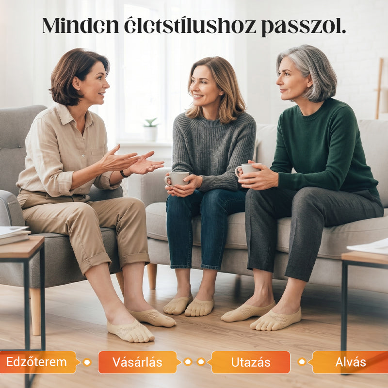 🔥 Forró akció! Uniszex láthatatlan korrekciós ötujjú zokni – Egészséges lábfej, kényelmes lépések! 🧦✨