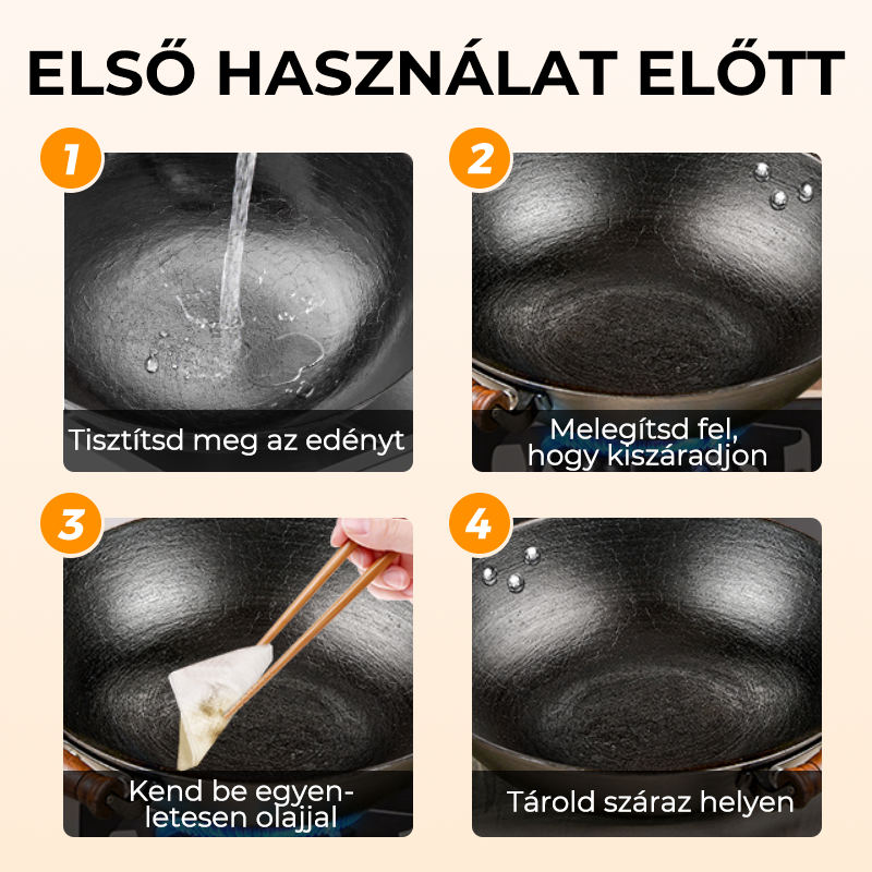 🔥Bevonat nélküli vastag vasedény