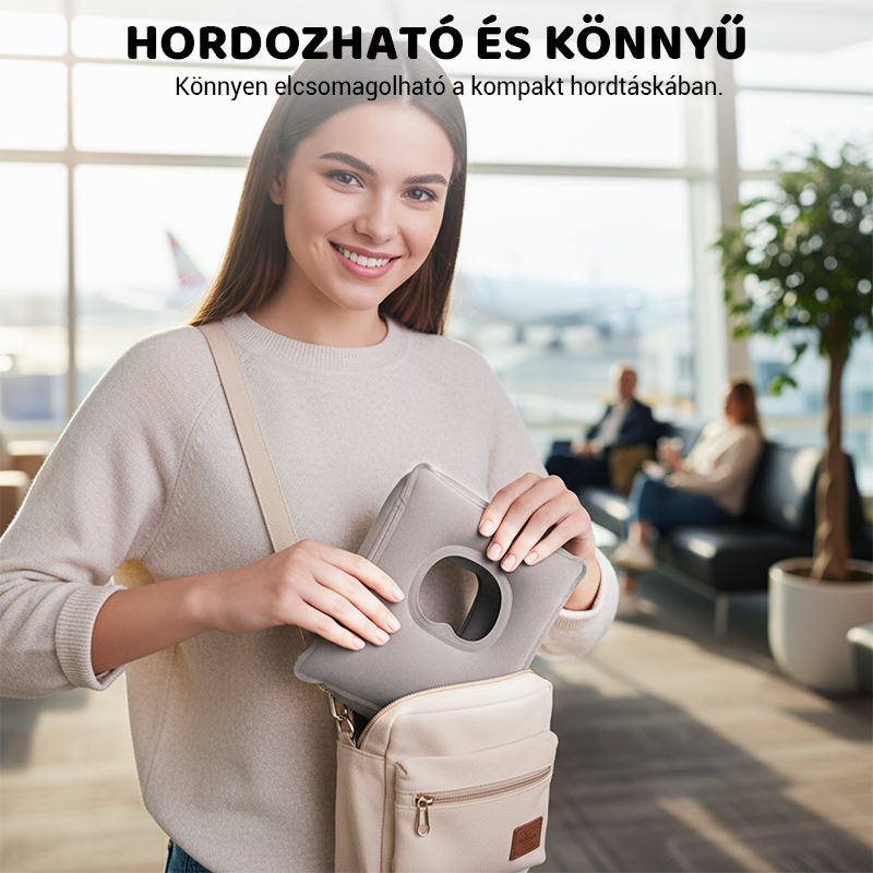 🌬️ Ergonomikus felfújható utazópárna ✈️😴