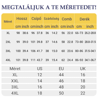 ✨ Női farmer oldalsó zsebekkel és elasztikus derékpánttal