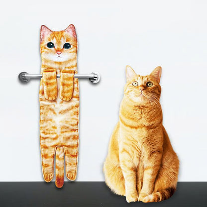 🎁Karácsonyi ajándék 🎄🎅✨😺Cuki macska kéztörlő🐾