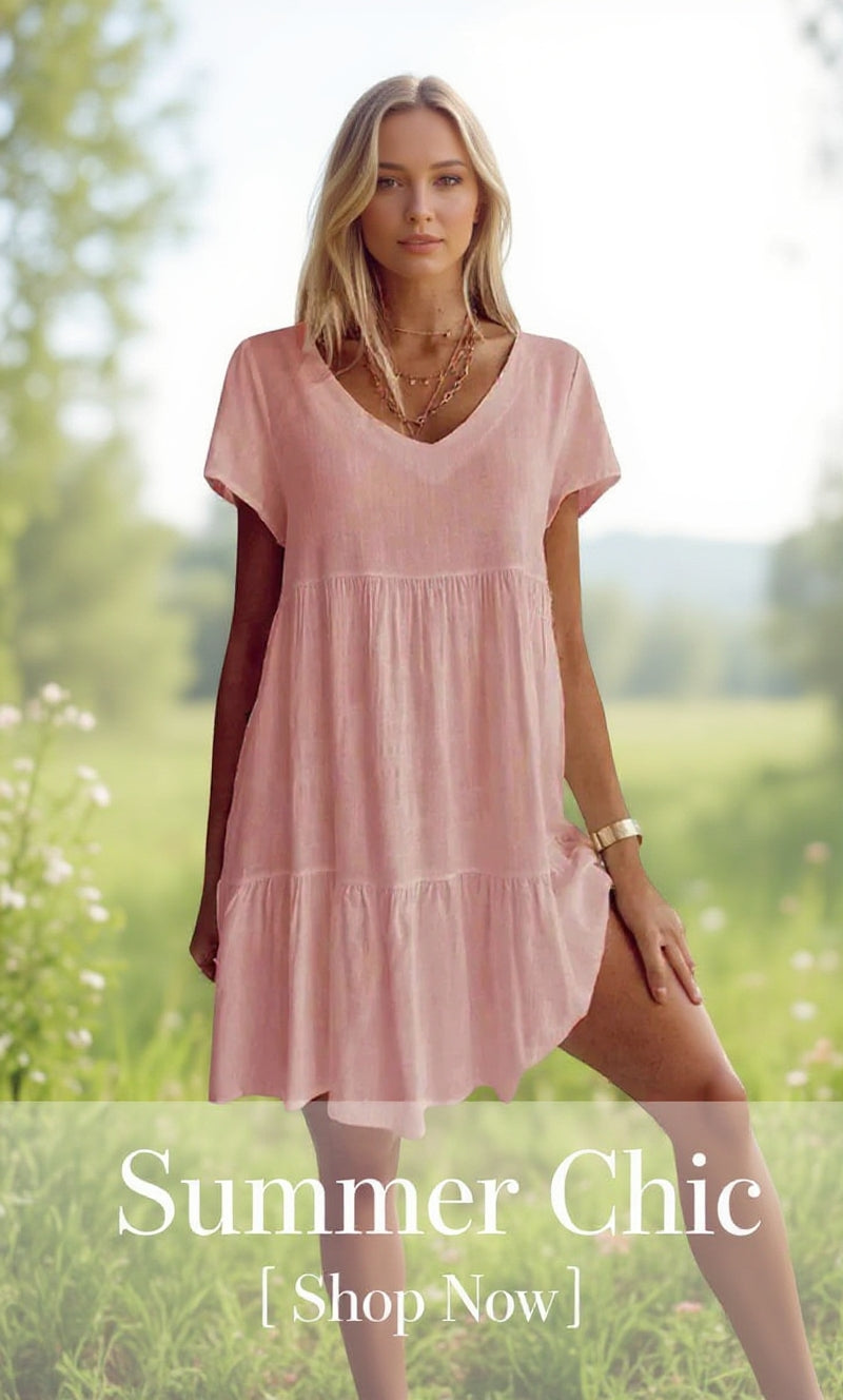 💕 Laza rövid ujjú ruha szívecskés nyakkivágással – Romantika és kényelem egyben! 🌸