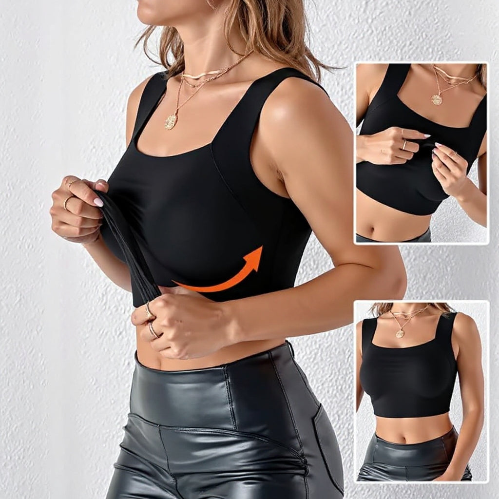 🌟 2026 Legnépszerűbb Termék 💖 (M-3XL) Formáló Top Beépített Melltartóval 💃