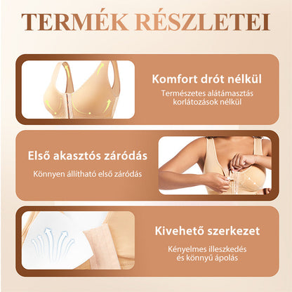 【✨ 1 + 1 ingyenes】Női merevítő nélküli, elölről záródó melltartó
